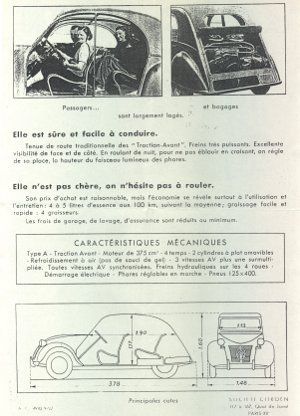 Werbeprospekt Citroën 1952