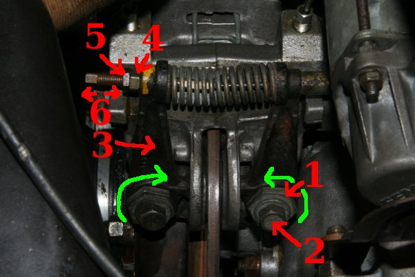 2CV adjust hand brake