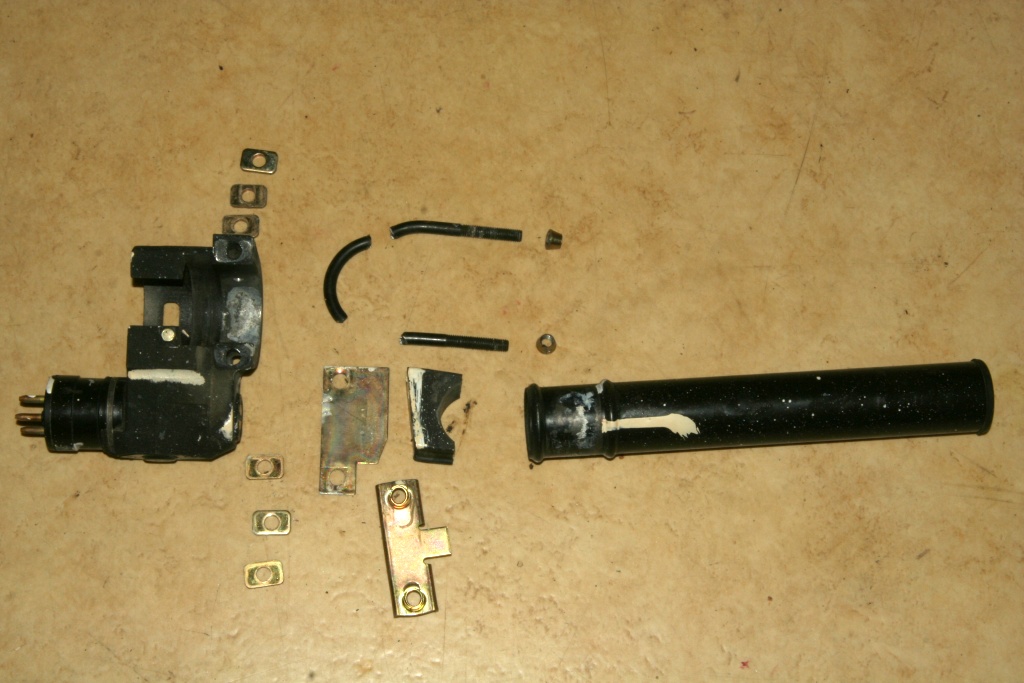 2CV steering lock disassembled Here we can see the parts disassembled