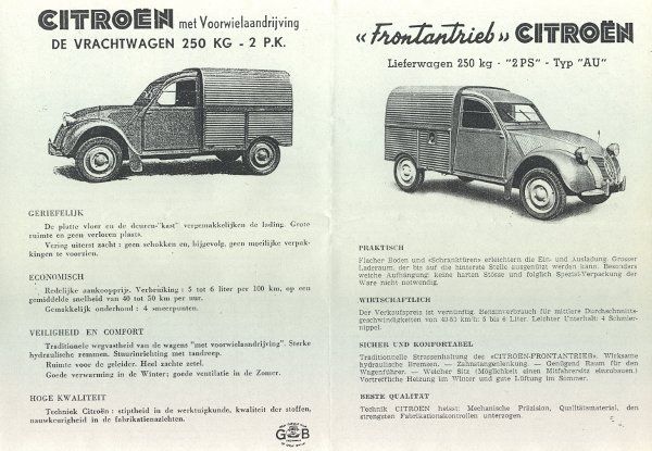 Werbeprospekt Citroën 1953