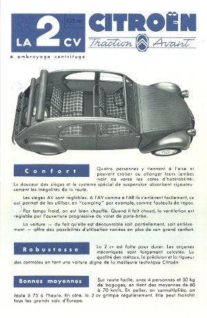 Werbeprospekt Citroën 1950er