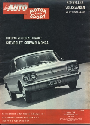 Deckblatt Auto Motor und Sport Nr. 19  aus 1961