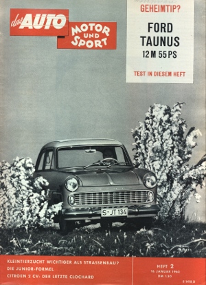 Deckblatt Auto Motor und Sport Nr. 2  aus 1960
